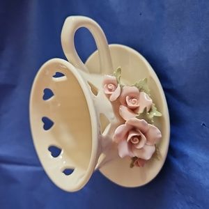 Vintage Tea Cup Votive Holder